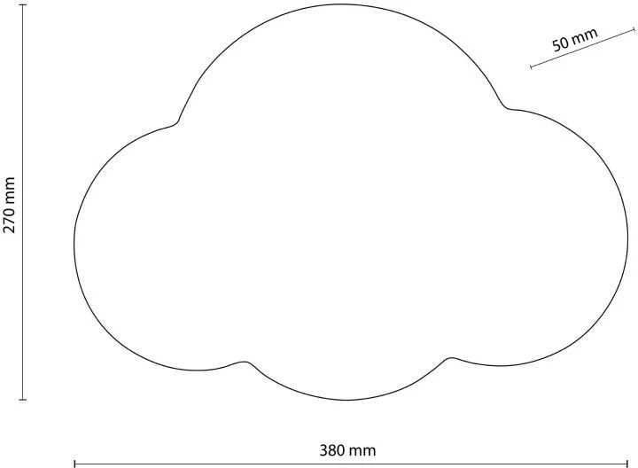 Sieninis šviestuvas Tk Lighting Kinkiet ścienny chmurka balta CLOUD do pokoju dziecka su pašvietimu lampy