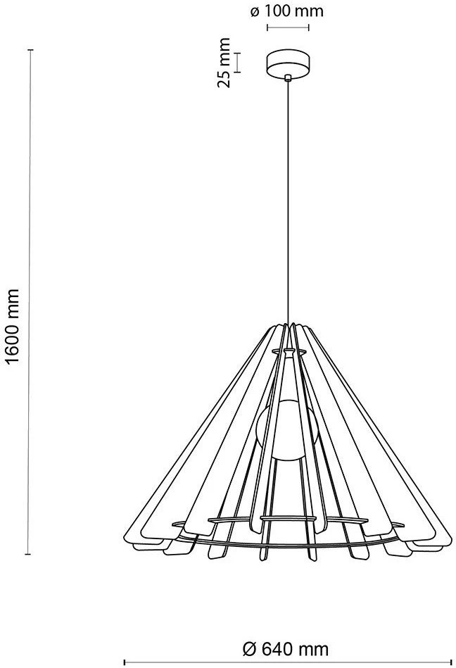 TK Lighting ERIS WOOD 6611 pakabinamas šviestuvas