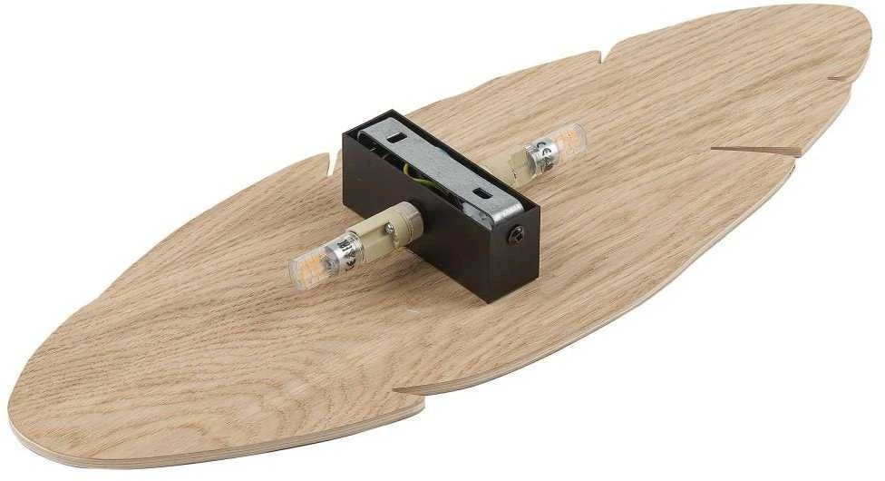 Sieninis šviestuvas Kinkiet TK Lighting Hoja Wood kinkiet lampa ścienna drewniany liść 2x6W G9 drewno (4678)