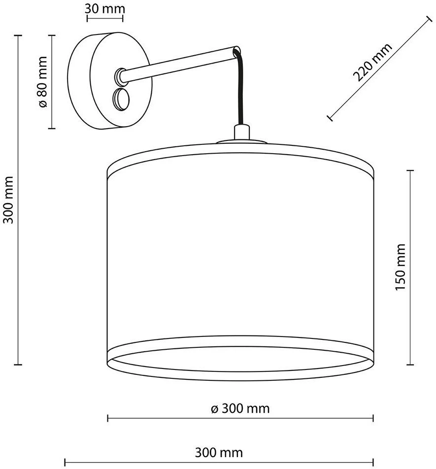 Sieninis šviestuvas Kinkiet TK Lighting JUTA 6858