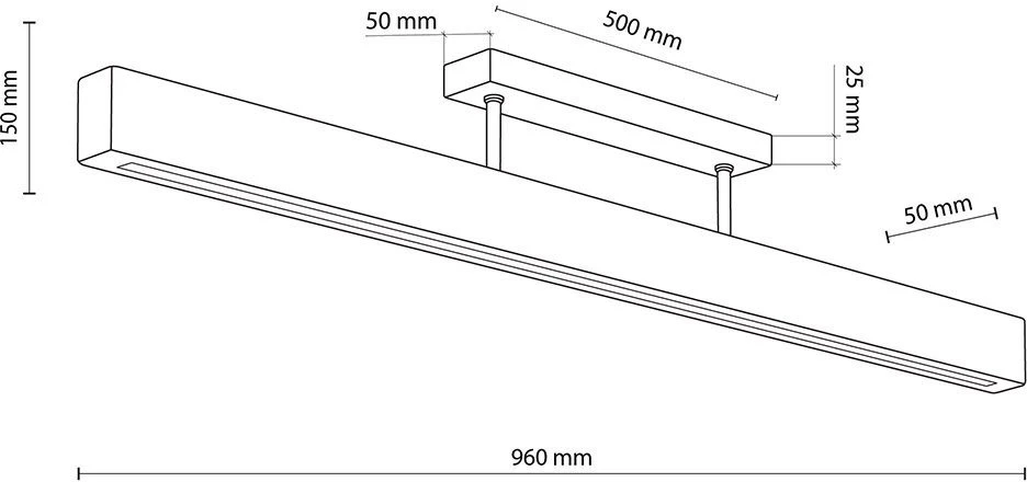 TK Lighting lubinis šviestuvas LED lubinis šviestuvas 22W TEO 6614
