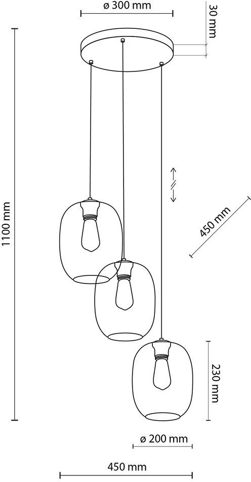 TK Lighting pakabinamas šviestuvas ELIO MIX 5973