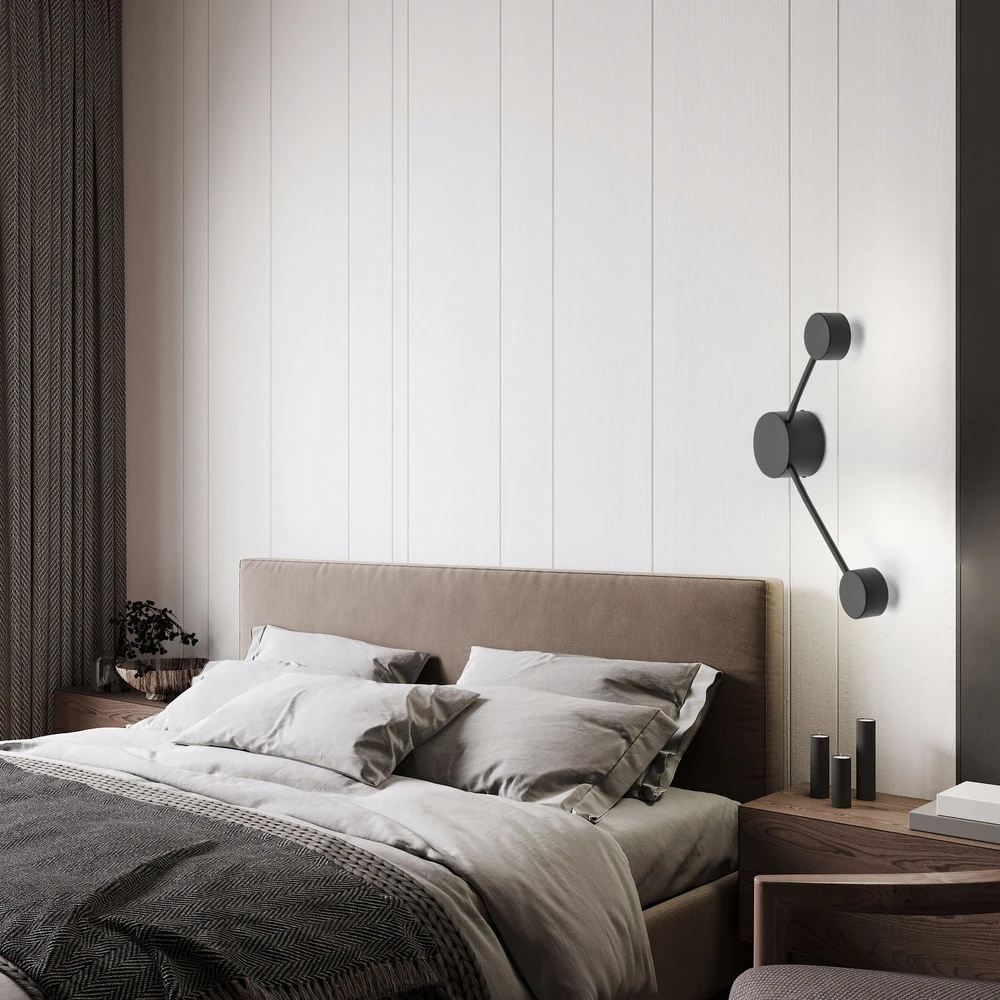TK Lighting sieninis šviestuvas Tk Lighting Avia 6808 sieninis šviestuvas sieninis šviestuvas modernus metalinis edison strypų ratai 2x10W GX53 juoda
