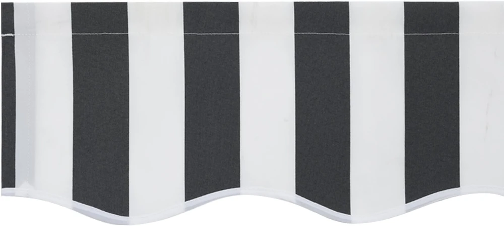 Markizės pakaitinis audinys Antracito ir baltos 380 x 195 cm
