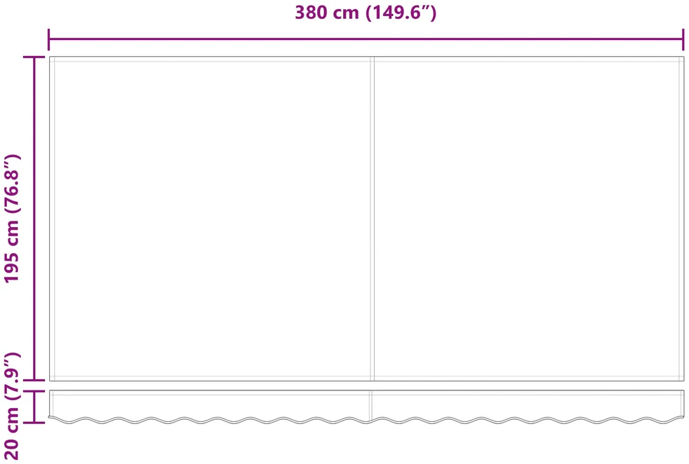 Atsarginis markizės audinys, skirtas 4x2 m Kreminė Poliesteris