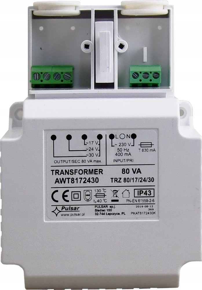 Pulsar AWT8172430 transformatorius TRz 80VA/17V/24V/30V