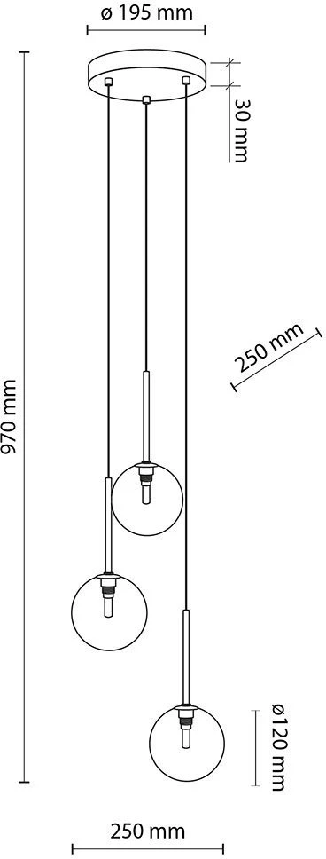 Pakabinamas šviestuvas TKKRYWULT Pakabinamas šviestuvas NILOS Juoda/auksinė 5942 TK Lighting