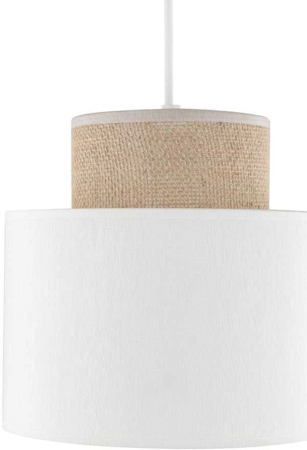 TKKRYWULT TK Lighting Duo 10078 pakabinamas šviestuvas 1x15W E27 džiuto/balta