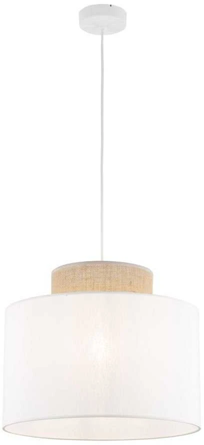 TKKRYWULT TK Lighting Duo 1856 pakabinamas šviestuvas, 1x15W E27, džiuto/balta spalva