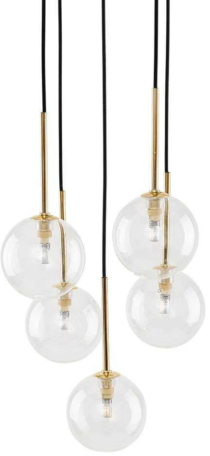 TKKRYWULT TK Lighting Nilos 5943 pakabinamas šviestuvas 5x6W G9 juodas/auksinis