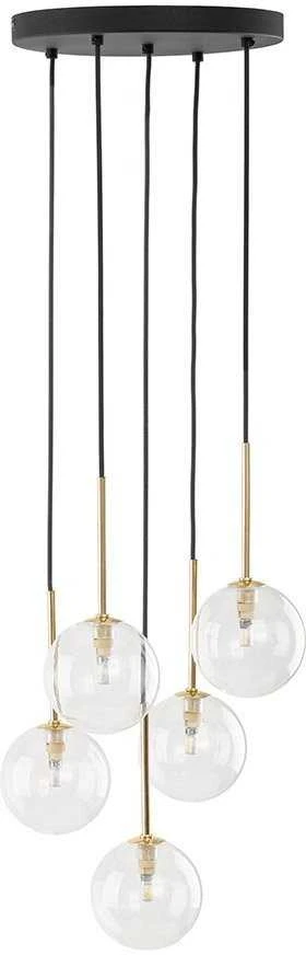 TKKRYWULT TK Lighting Nilos 5943 pakabinamas šviestuvas 5x6W G9 juodas/auksinis