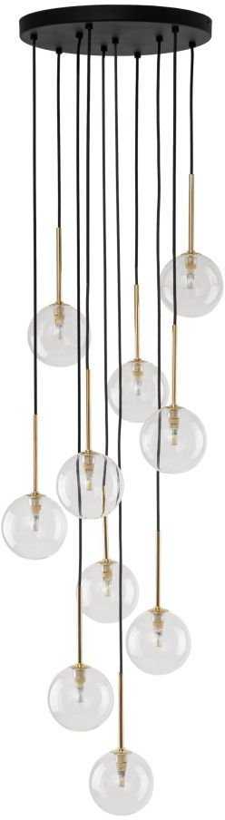 Pakabinamas šviestuvas Lampa wisząca TKKRYWULT TK Lighting Nilos 5944 lampa wisząca zwis 10x6W G9 transparentna/auksinė