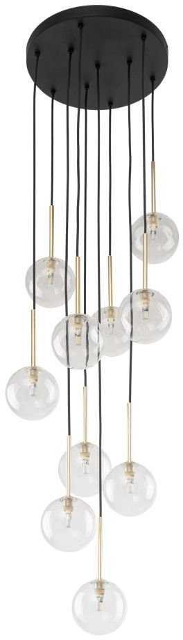 Pakabinamas šviestuvas Lampa wisząca TKKRYWULT TK Lighting Nilos 5944 lampa wisząca zwis 10x6W G9 transparentna/auksinė