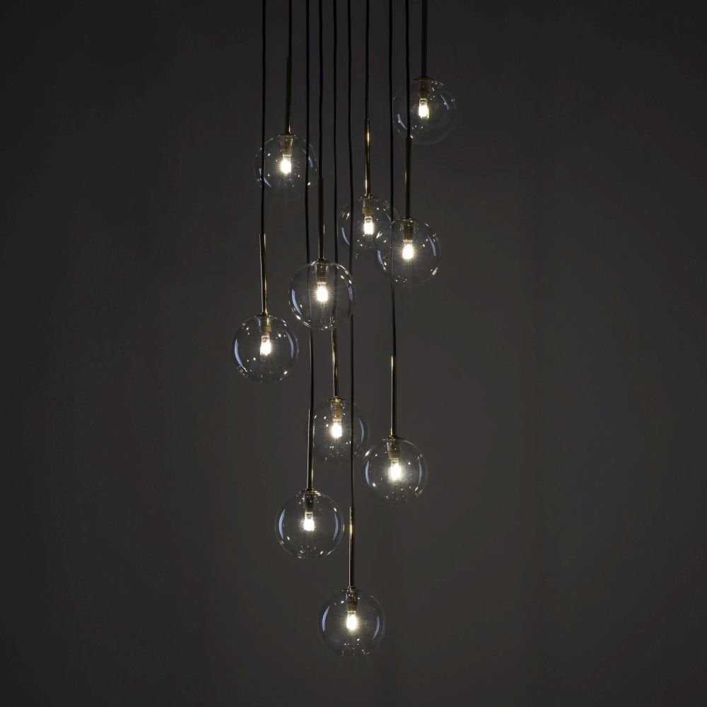 Pakabinamas šviestuvas Lampa wisząca TKKRYWULT TK Lighting Nilos 5944 lampa wisząca zwis 10x6W G9 transparentna/auksinė