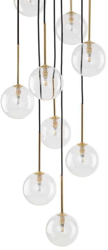 Pakabinamas šviestuvas Lampa wisząca TKKRYWULT TK Lighting Nilos 5944 lampa wisząca zwis 10x6W G9 transparentna/auksinė