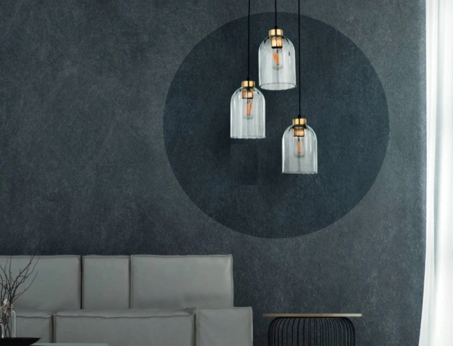TKKRYWULT Tk Lighting Pakabinamas šviestuvas Satipo 5623 1x15W E27 juodas/auksinis