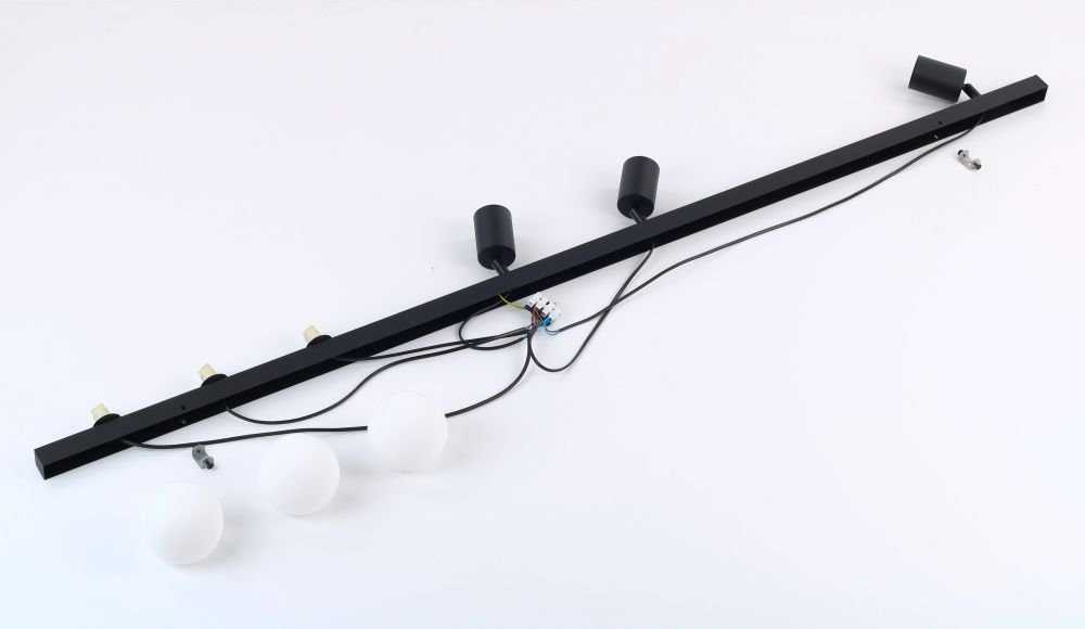 Lubinis šviestuvas Lampa sufitowa listwa TK-Lighting Vox VI 3xGU10 3xG9 Juodai Balta 159 cm