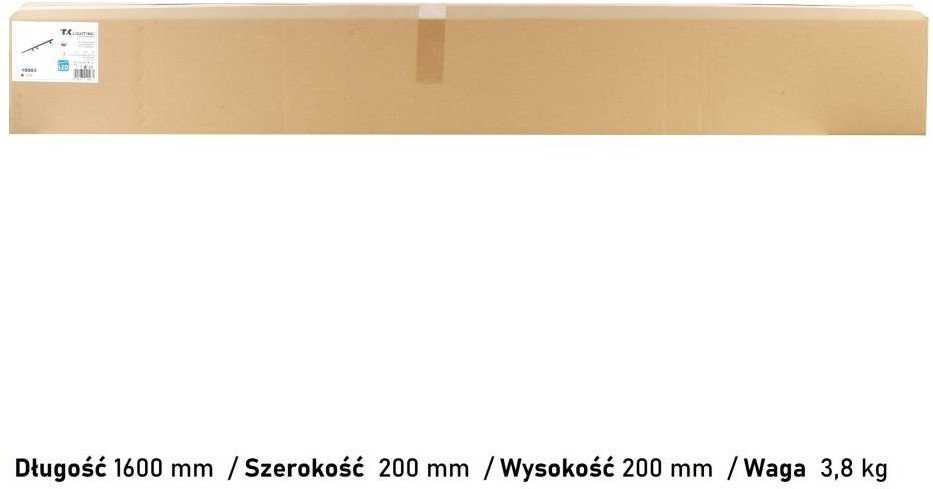 Lubinis šviestuvas Lampa sufitowa listwa TK-Lighting Vox VI 3xGU10 3xG9 Juodai Balta 159 cm