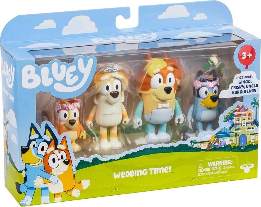 Bluey - 4 figūrėlių rinkinys - Vestuvės (90268)