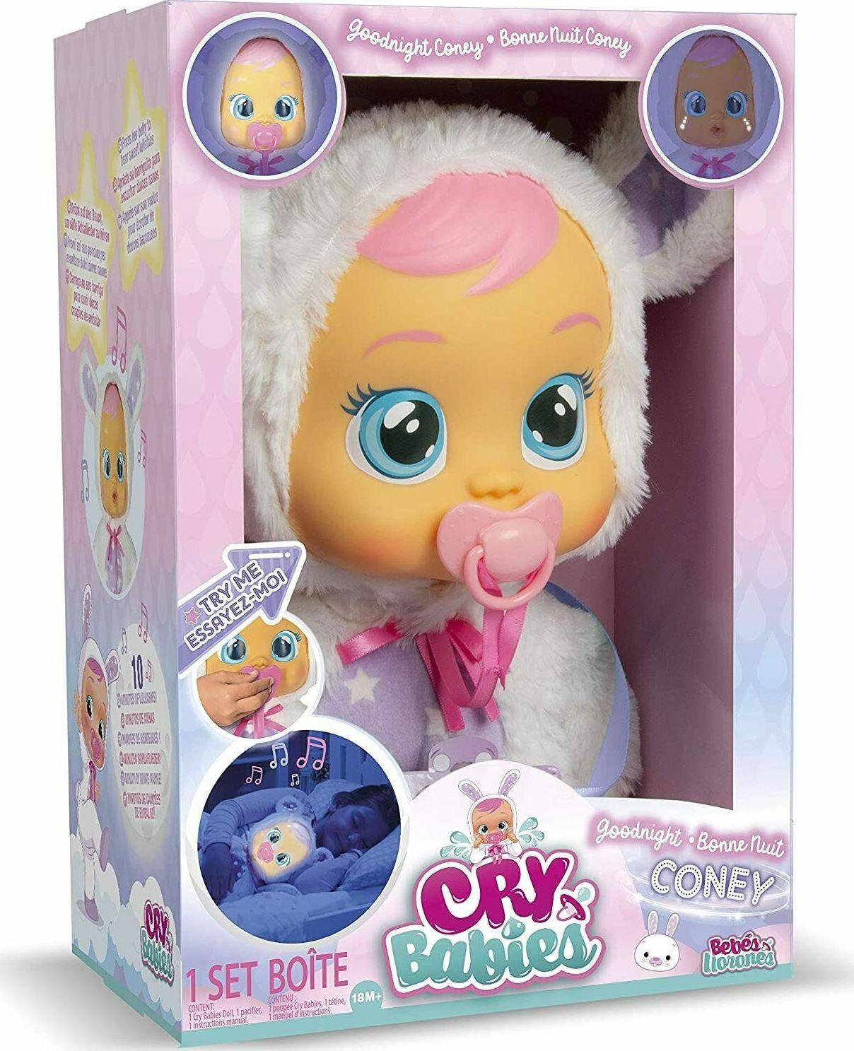 Cry Babies mieganti lėlė Coney su šviesos ir garso efektais, 31 cm, 93140IM