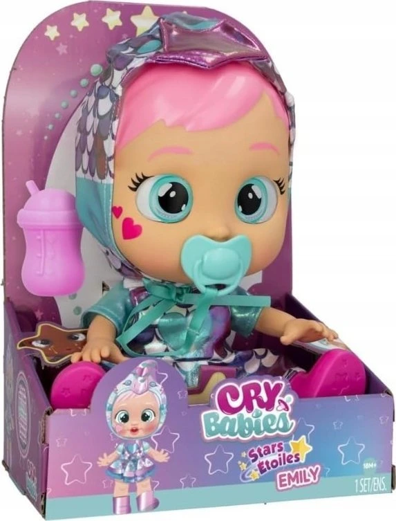 Lėlė kūdikis su priedais Tm Toys Cry Babies Stars Emily 30 cm