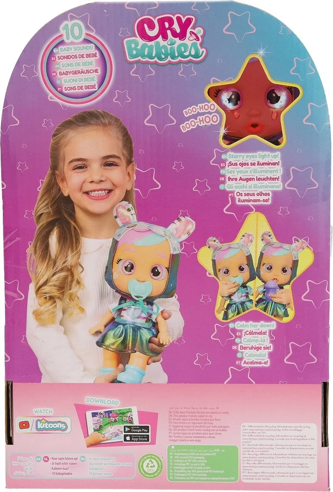 Lėlė kūdikis su priedais Tm Toys Cry Babies Stars Jane 30 cm