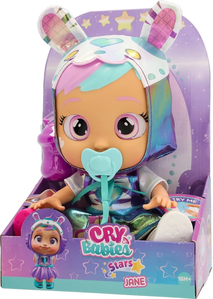 Lėlė kūdikis su priedais Tm Toys Cry Babies Stars Jane 30 cm
