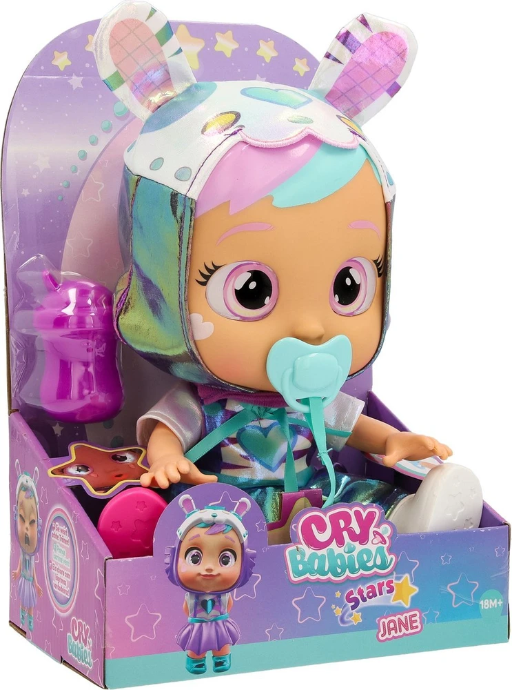 Lėlė kūdikis su priedais Tm Toys Cry Babies Stars Jane 30 cm