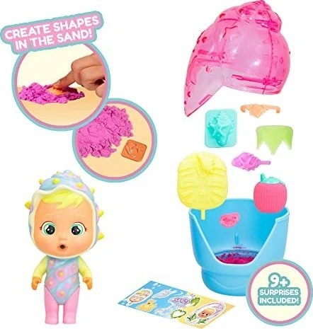 TM Toys Lėlė Cry Babies Magic Tears Shiny Shells Sandy su blizgančia kriaukle