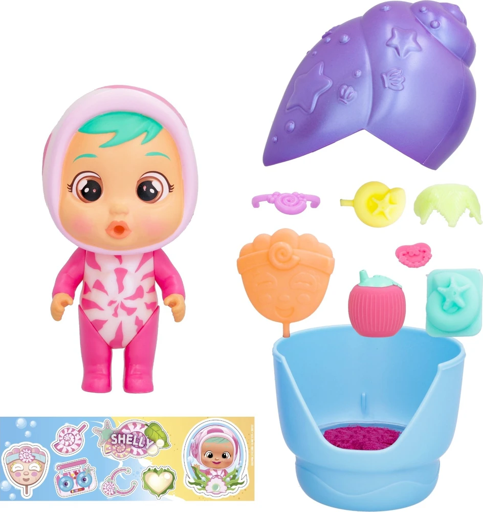 TM Toys Lėlė Cry Babies Magic Tears Shiny Shells Shelly su blizgančia kriaukle