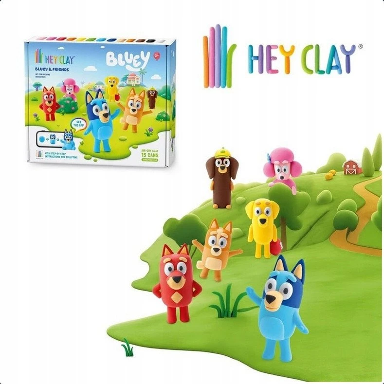 TM Toys Hey Clay Bluey + priedai 15-pak