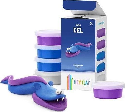 TM Toys Hey Clay Eel žaislas, 3 skardinės, HCL 30060CEE3