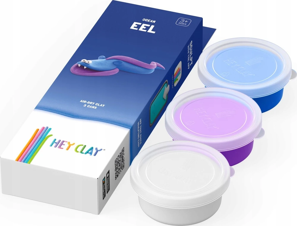 TM Toys Hey Clay Eel žaislas, 3 skardinės, HCL 30060CEE3