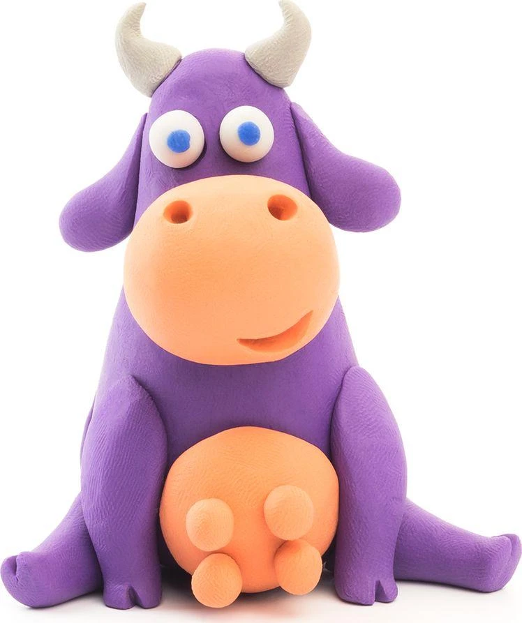 Tm Toys Hey Clay Plastikinė masė Karvė MN003PCS