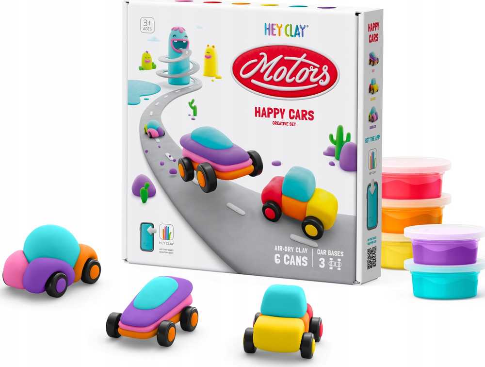 TM Toys Hey Clay juokingų automobilių rinkinys