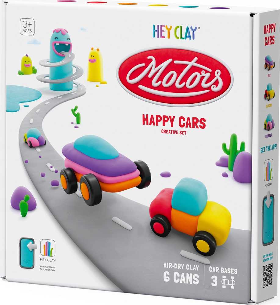 TM Toys Hey Clay juokingų automobilių rinkinys