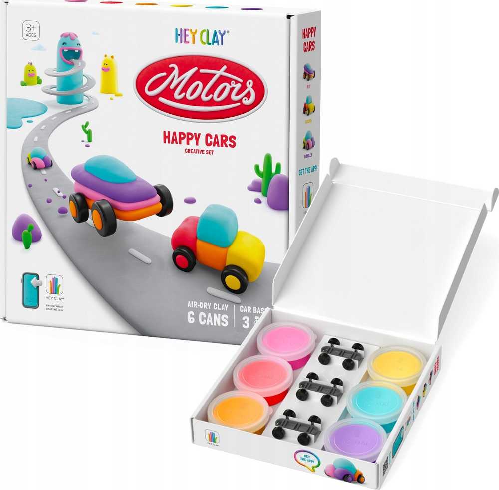 TM Toys Hey Clay juokingų automobilių rinkinys