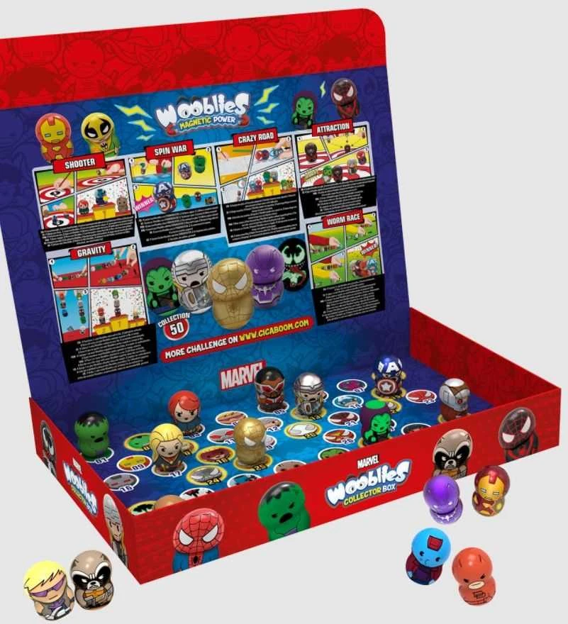 Figūrėlė Tm Toys Marvel Wooblies - skrzynka kolekcjonerka + 4 figurki (WBM006)