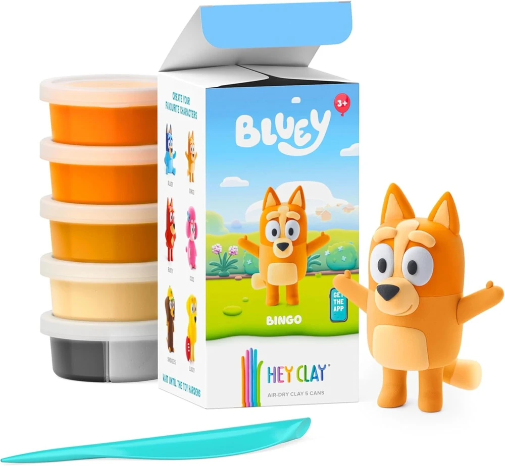 TM Toys TM Žaislai TMT HeyClay figūrėlė BLUey Bingo+akc.5pak. 45551
