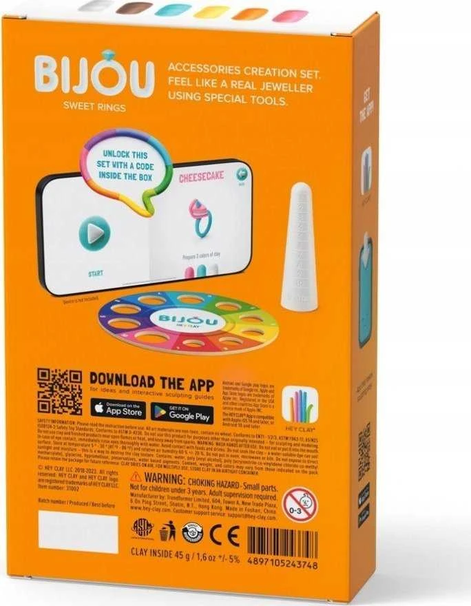 TM Toys Ei, Clay Bijou žiedai, saldainiai