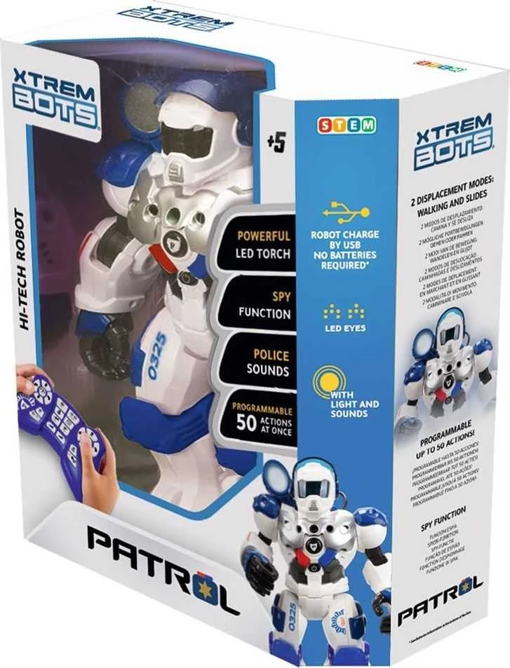 XTREM BOTS XTREAM BOTS Interaktyvus robotas „Patrol bot“