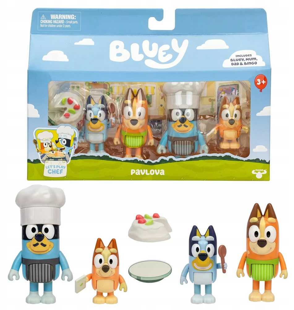 Bluey figūrėlių rinkinys Laikas desertui 4 vnt