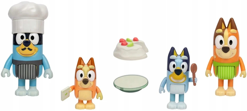 Bluey figūrėlių rinkinys Laikas desertui 4 vnt