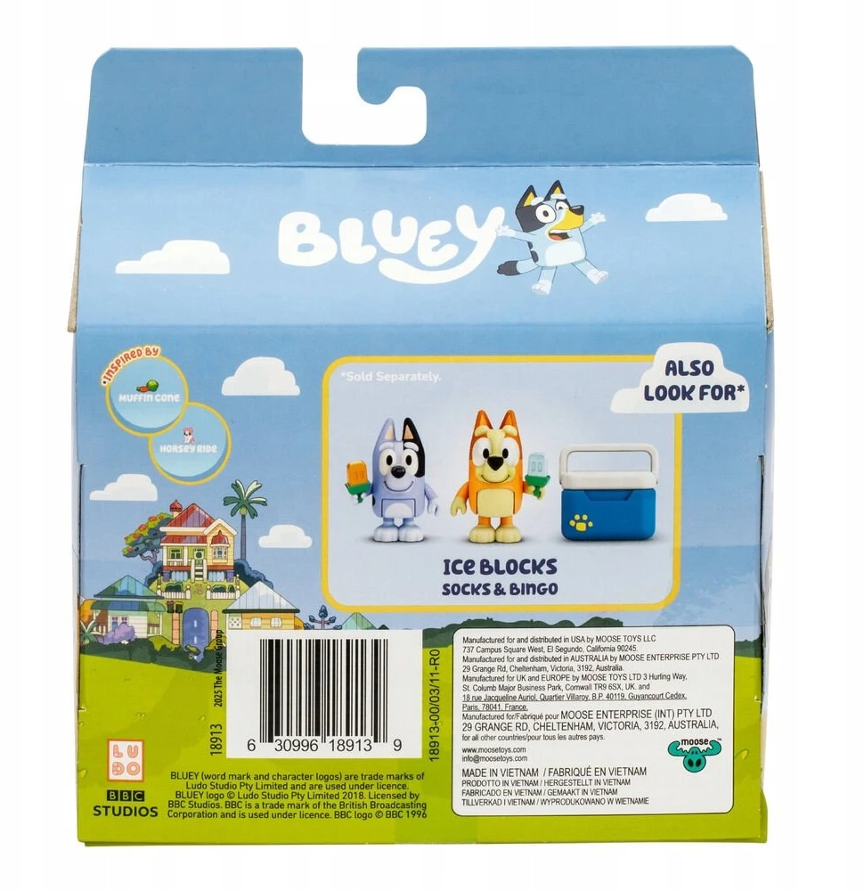 Bluey - 2 figūrėlių rinkinys, 2 variantai (90406)