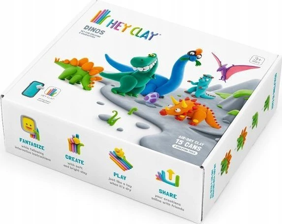 TM Toys HEY CLAY - DINOZAURŲ RINKINYS, TM ŽAISLAI