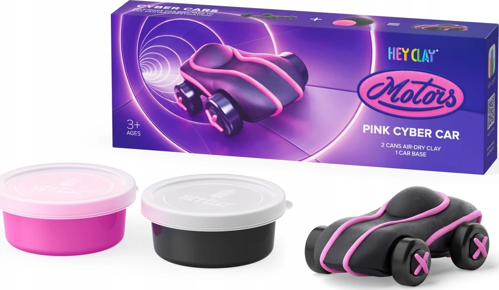 Tm Toys TMT HeyClay masa plast.Cyber auto rožinė 04451