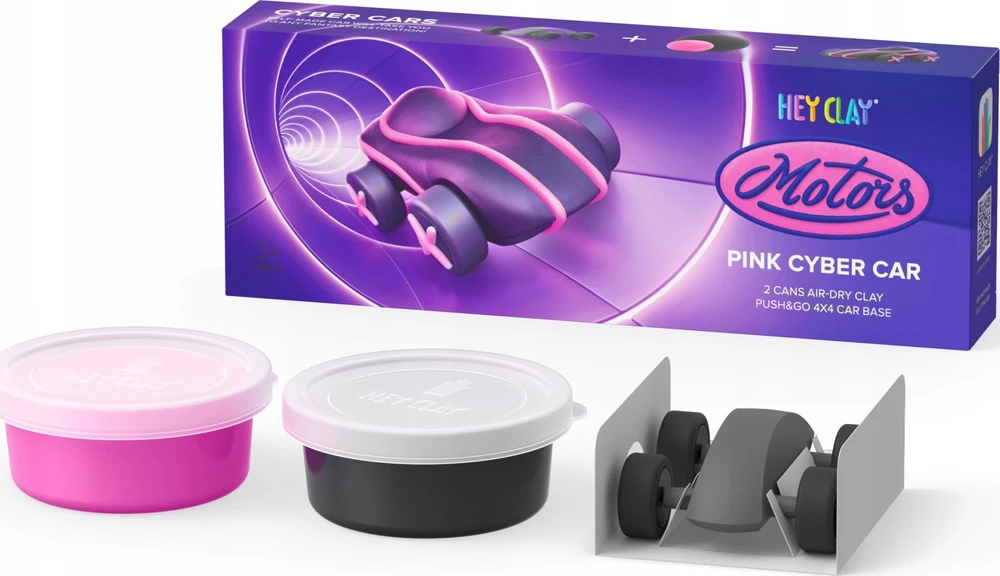 Tm Toys TMT HeyClay masa plast.Cyber auto rožinė 04451