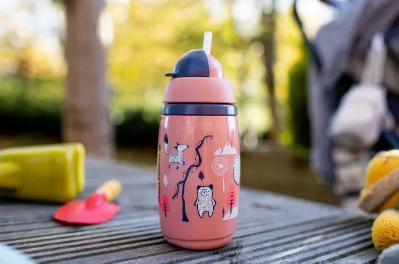 TOMMEE TIPPEE TTP447825 Vandens butelis su šiaudeliu Superstar 266ml rožinis