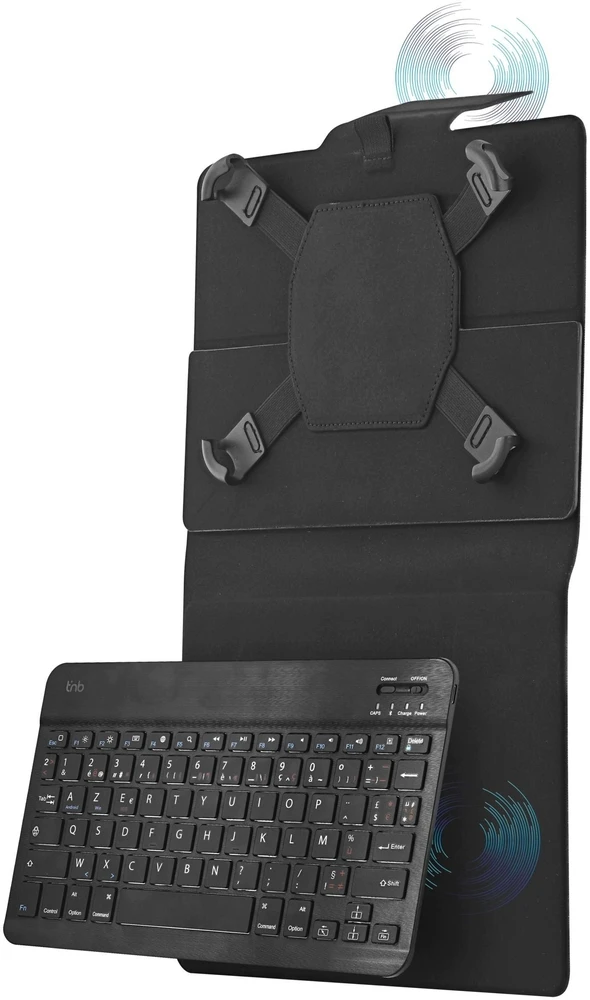 TnB Bluetooth klaviatūra su magnetiniu dėklu 10-11'' planšetiniams kompiuteriams, laikiklis, 3 viename rinkinys / Tabkbmag11 (SB12252)