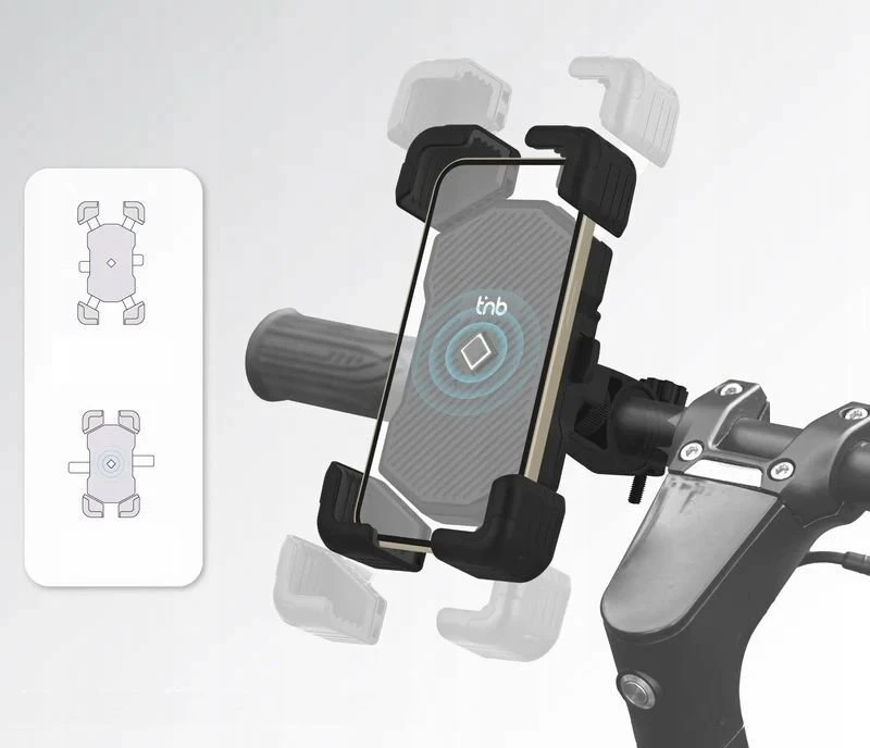TnB Telefono laikiklis iki 7,2'' dviračiui, paspirtukui, vairui Auto-lock / Umbike7